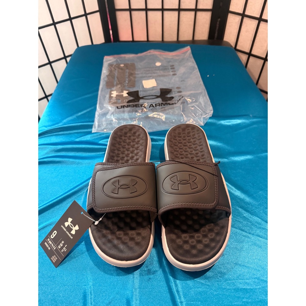 Under Armour UA Ignite Pro SL Men 9 Dark Gray Athletic Slide Sandals 3026027